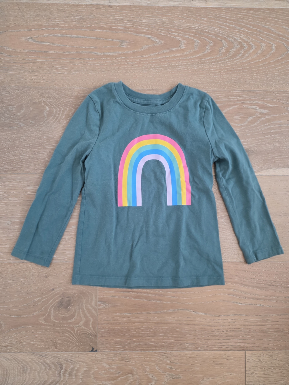 Cat & Jack Kids Long Sleeve Shirt with Rainbow Graphic Sz 4T